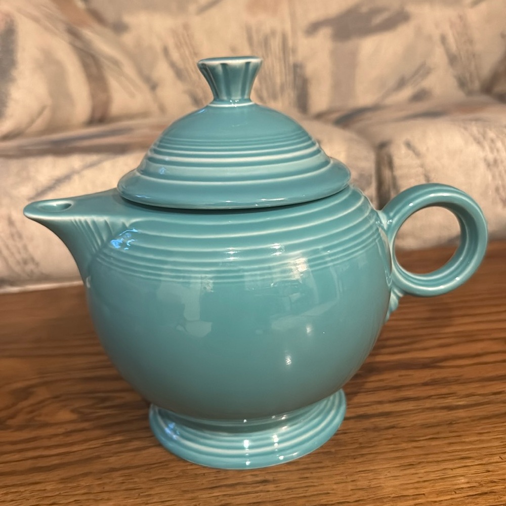Fiesta ware teapot with lid